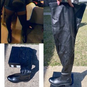 Black Thigh High Boots